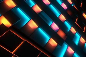 Sleek Modern Geometric Glowing Shapes Outline Background photo