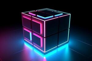 Sleek Modern Geometric Glowing Shapes Outline Background photo
