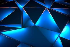 Sleek Modern Geometric Glowing Shapes Outline Background Generative AI photo