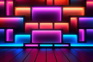 Sleek Modern Geometric Glowing Shapes Outline Background photo