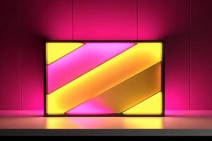 Sleek Modern Geometric Glowing Shapes Outline Background photo