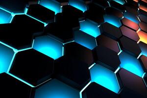 Sleek Modern Geometric Glowing Shapes Outline Background photo