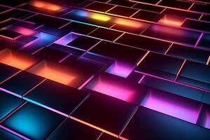 Sleek Modern Geometric Glowing Shapes Outline Background photo