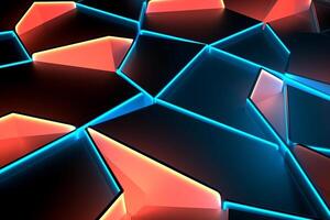 Sleek Modern Geometric Glowing Shapes Outline Background photo