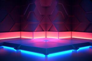 Sleek Modern Geometric Glowing Shapes Outline Background photo