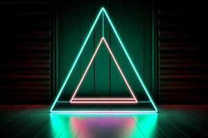 Sleek Modern Geometric Glowing Shapes Outline Background photo
