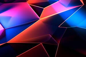 Sleek Modern Geometric Glowing Shapes Outline Background photo