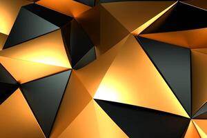 Sleek Modern Geometric Glowing Shapes Outline Background Generative AI photo