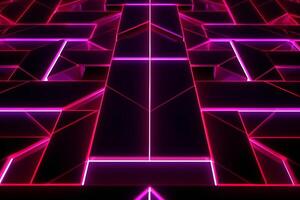 Sleek Modern Geometric Glowing Shapes Outline Background photo