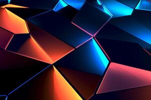 Sleek Modern Geometric Glowing Shapes Outline Background photo