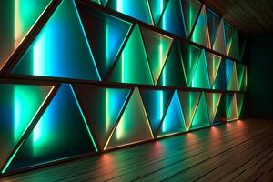 Sleek Modern Geometric Glowing Shapes Outline Background photo