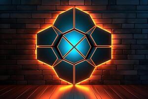 Sleek Modern Geometric Glowing Shapes Outline Background photo