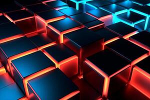 Sleek Modern Geometric Glowing Shapes Outline Background photo