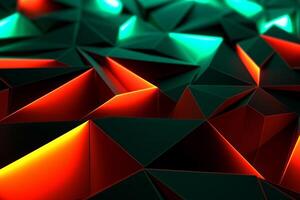 Sleek Modern Geometric Glowing Shapes Outline Background Generative AI photo