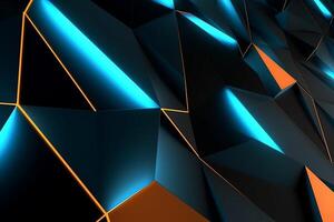 Sleek Modern Geometric Glowing Shapes Outline Background photo
