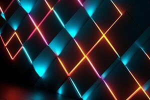 Sleek Modern Geometric Glowing Shapes Outline Background photo