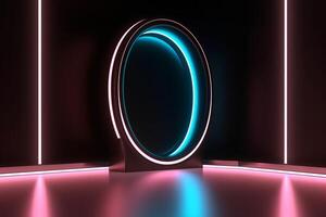 Sleek Modern Geometric Glowing Shapes Outline Background photo