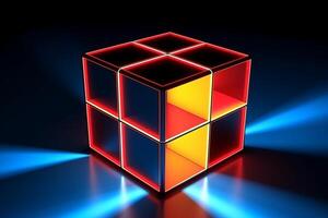 Sleek Modern Geometric Glowing Shapes Outline Background photo
