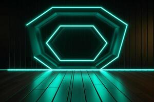 Sleek Modern Geometric Glowing Shapes Outline Background photo