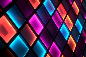 Sleek Modern Geometric Glowing Shapes Outline Background Generative AI photo