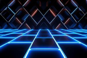 Sleek Modern Geometric Glowing Shapes Outline Background photo