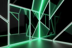 Sleek Modern Geometric Glowing Shapes Outline Background photo