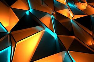 Sleek Modern Geometric Glowing Shapes Outline Background photo