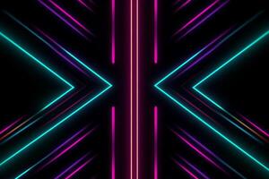 Sleek Modern Geometric Glowing Shapes Outline Background Generative AI photo