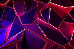 Sleek Modern Geometric Glowing Shapes Outline Background Generative AI photo