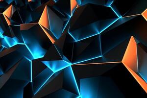 Sleek Modern Geometric Glowing Shapes Outline Background photo
