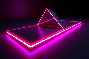 Sleek Modern Geometric Glowing Shapes Outline Background photo
