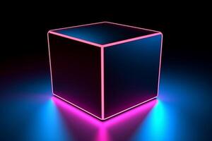 Sleek Modern Geometric Glowing Shapes Outline Background photo