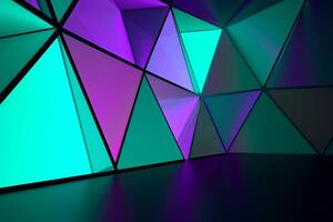 Sleek Modern Geometric Glowing Shapes Outline Background photo