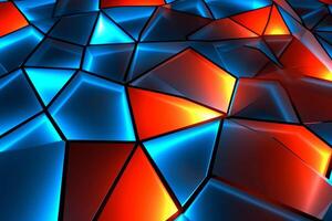 Sleek Modern Geometric Glowing Shapes Outline Background photo