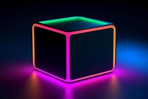 Sleek Modern Geometric Glowing Shapes Outline Background photo