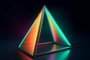 Sleek Modern Geometric Glowing Shapes Outline Background photo