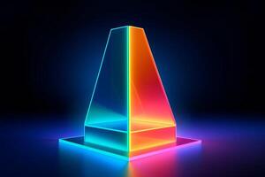 Sleek Modern Geometric Glowing Shapes Outline Background photo