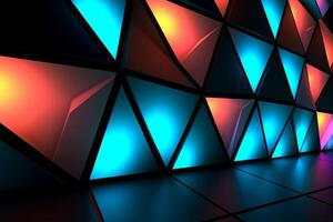Sleek Modern Geometric Glowing Shapes Outline Background photo