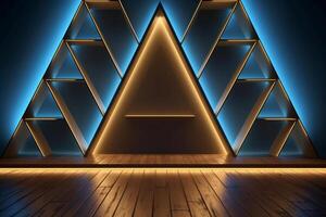 Sleek Modern Geometric Glowing Shapes Outline Background photo