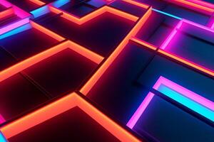 Sleek Modern Geometric Glowing Shapes Outline Background photo