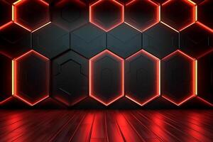 Sleek Modern Geometric Glowing Shapes Outline Background photo