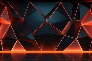 Sleek Modern Geometric Glowing Shapes Outline Background photo