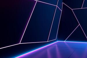 Sleek Modern Geometric Glowing Shapes Outline Background photo