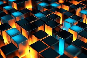 Sleek Modern Geometric Glowing Shapes Outline Background photo