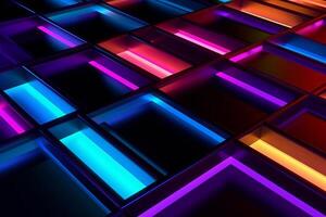 Sleek Modern Geometric Glowing Shapes Outline Background photo
