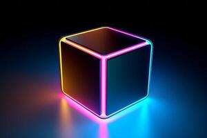 Sleek Modern Geometric Glowing Shapes Outline Background photo