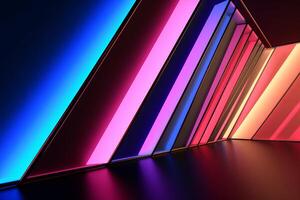Sleek Modern Geometric Glowing Shapes Outline Background photo