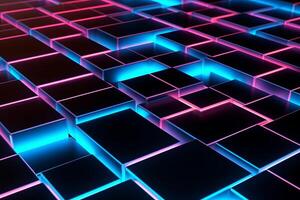 Sleek Modern Geometric Glowing Shapes Outline Background photo
