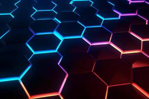 Sleek Modern Geometric Glowing Shapes Outline Background photo