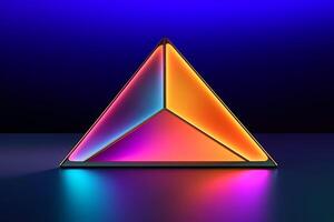 Sleek Modern Geometric Glowing Shapes Outline Background photo